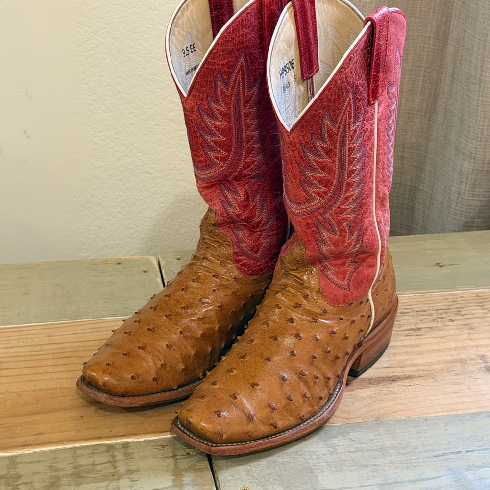 Mens Horse Power Top Hand Collection By Anderson Full Quill Ostrich 9.5 EE